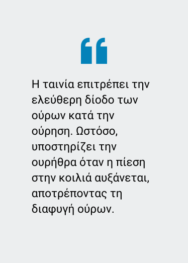 Τοποθέτηση ταινίας ακράτειας